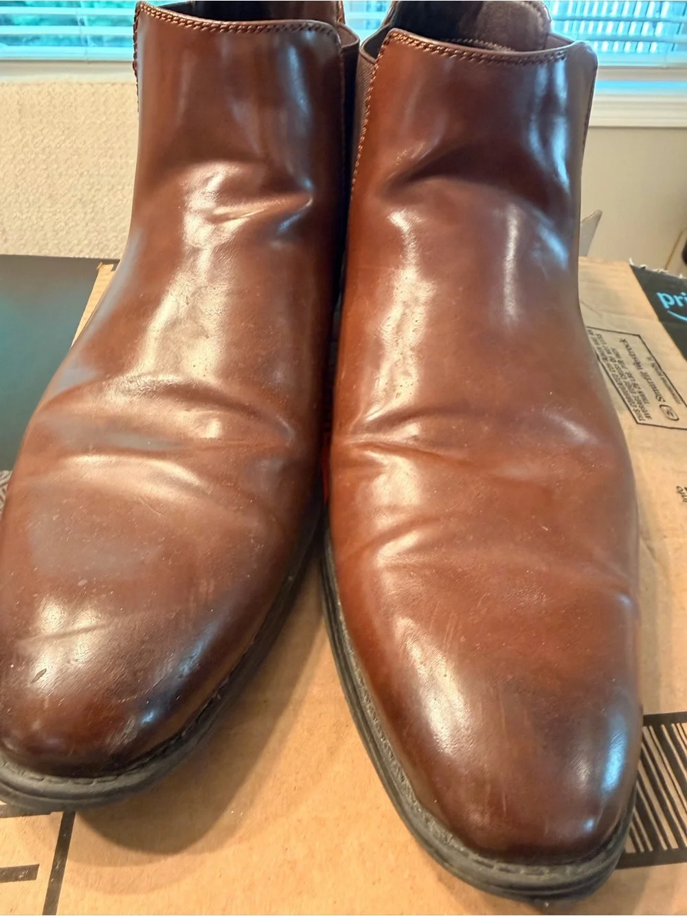 Men's Brown Leather Chelsea Boots - Classic Slip-On Ankle Dress Shoes by Gordon
